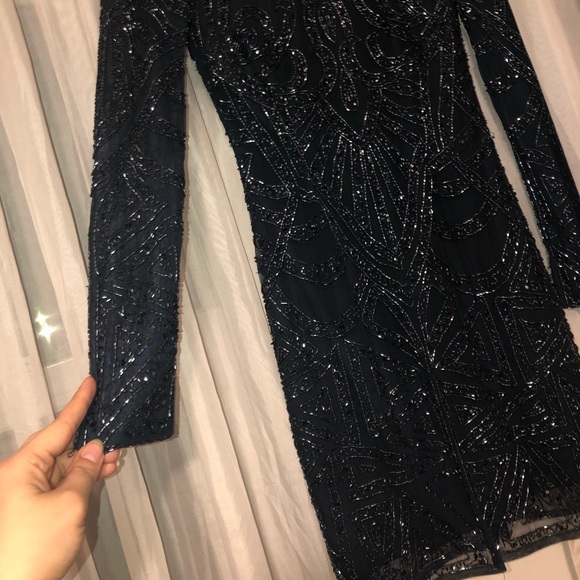 Beautiful sequence navy dress gorgeous - Picture 7 of 7